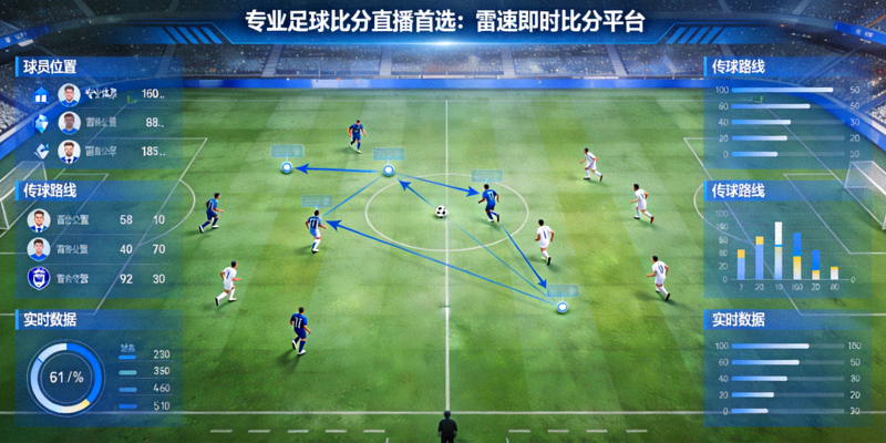 专业足球比分直播首选：雷速即时比分平台展示的足球战术分析图